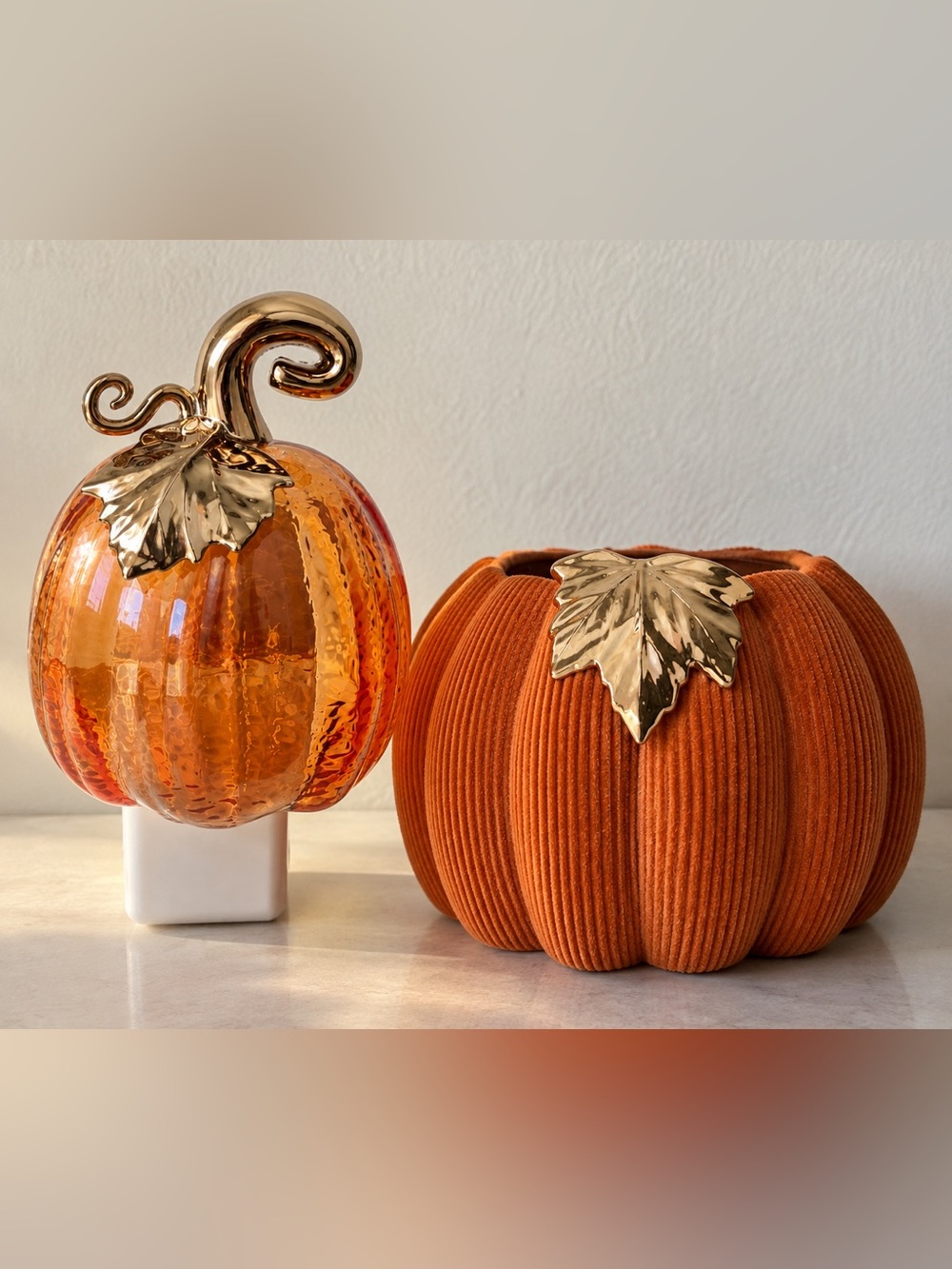 🍁 NEW Bath & Body Works Pumpkin Fall Décor Duo